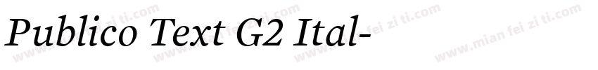 Publico Text G2 Ital字体转换